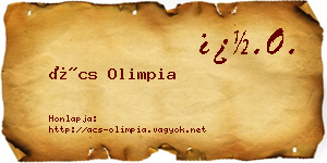 Ács Olimpia névjegykártya